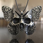 Butterfly with Skull Necklace, Punk Retro Gothic Butterfly with Skull Necklace Nature & Gothic Style Enthusiasts