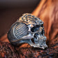 Stylish Men's Alloy Ring with Dragon Scale & Half Skull Design - Fashionable Single Piece