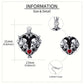 Gothic Skull Necklaces 925 Sterling Silver Gothic Jewelry For Women Black Heart Necklaces Witch Heart Necklaces Y2K Gifts For Women