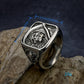 Stainless Steel Men's Ring - Vintage Punk Rock Style with Grim Reaper Skull Design, Single Piece