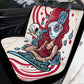 Floral sugar skull truck seat cover, candy skull cover cushion accessories for Cars, calaveras skull car rug, floral sugar skull car floor m