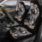 Horror seat cover for vehicles, flower skull washable car seat covers, flaming skull truck seat cover, evil car mat, flower skull car protec