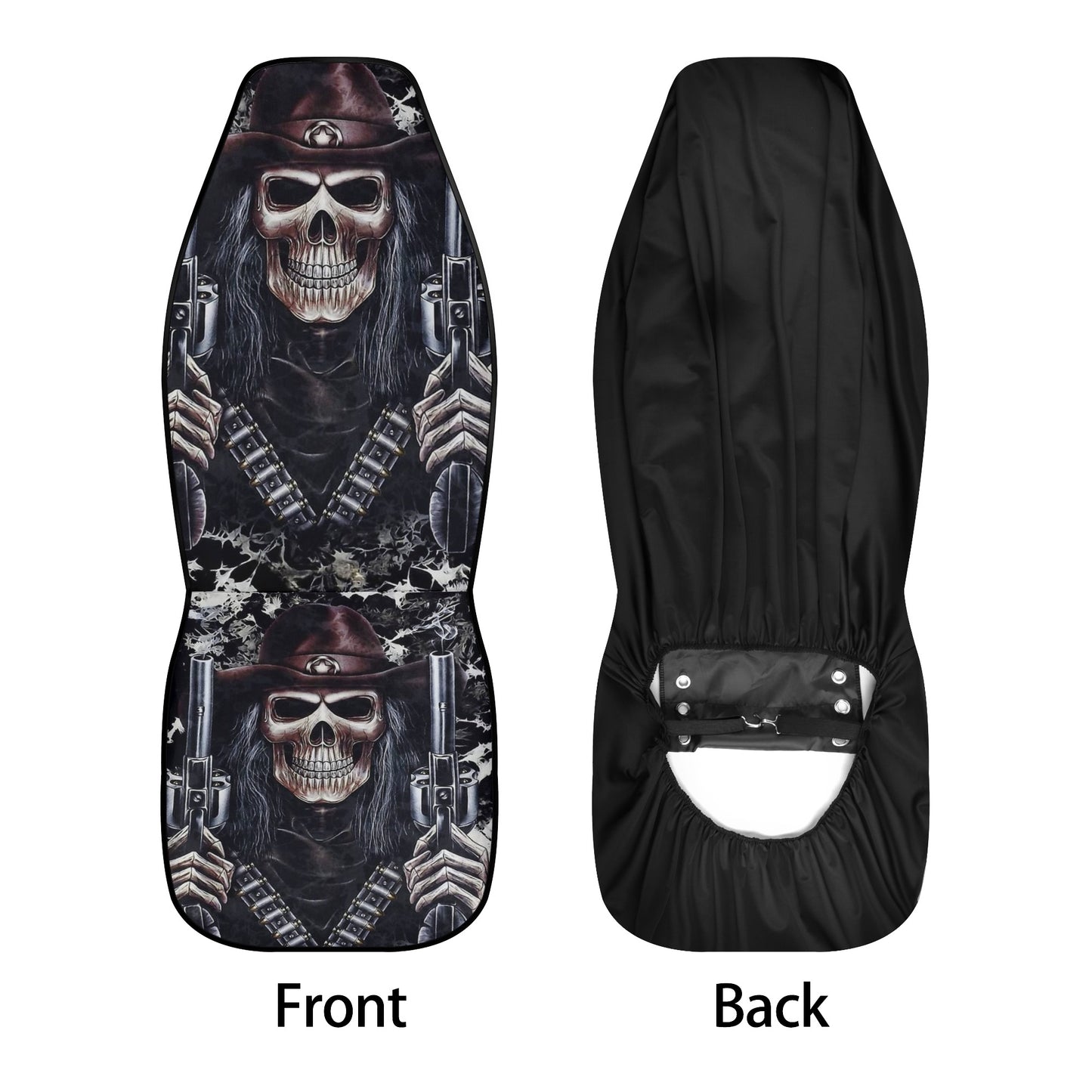 Flower skull car seat protector, floral skull seat cover for car, grim reaper seat cover for truck, skull car seat cover full set, goth floo