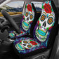Mexico seat cover for car, sugar skull car accessories, calaveras skull car seat cushion cover, sugar skull car seat protector, day of the d