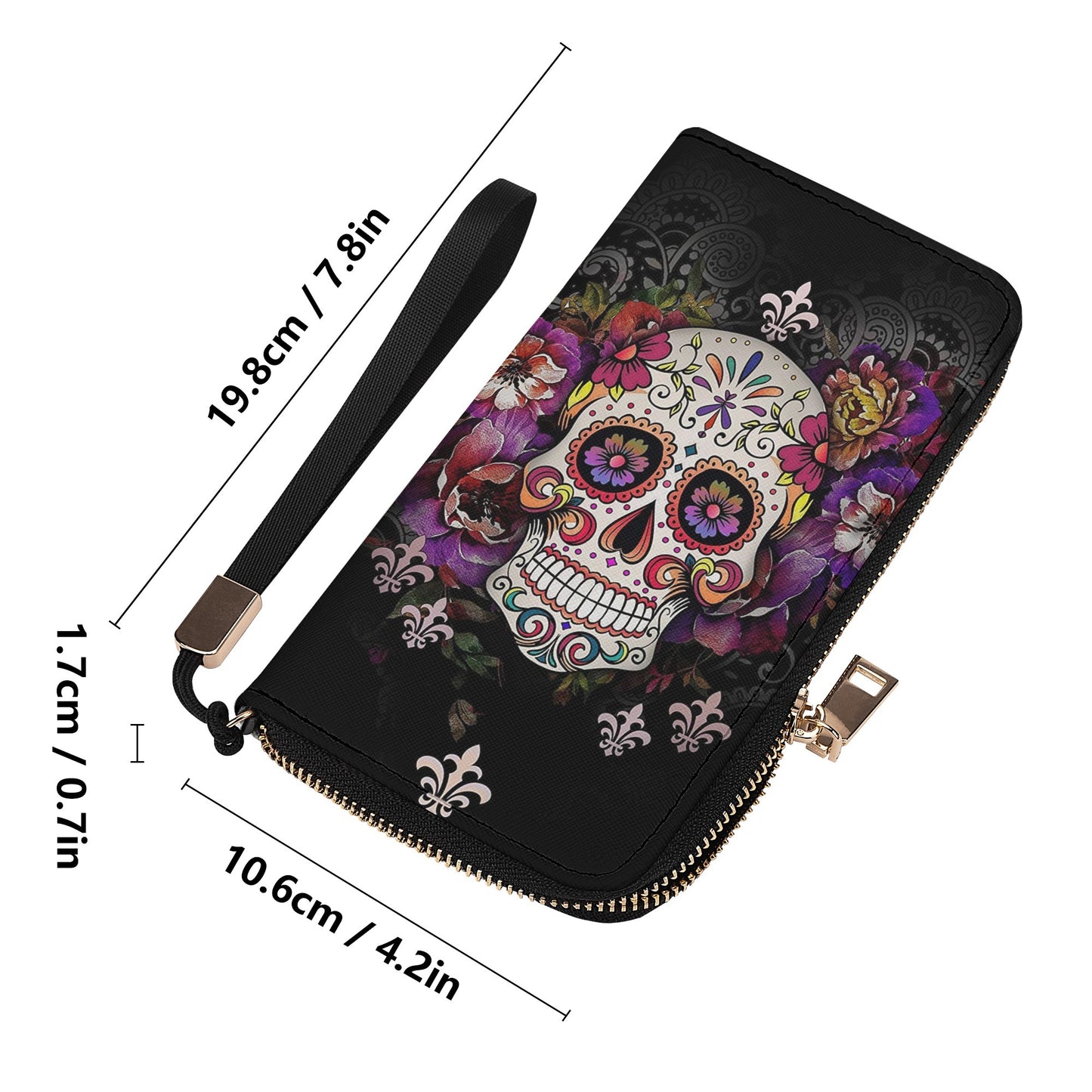 Sugar skull Shoulder Handbag wallet set