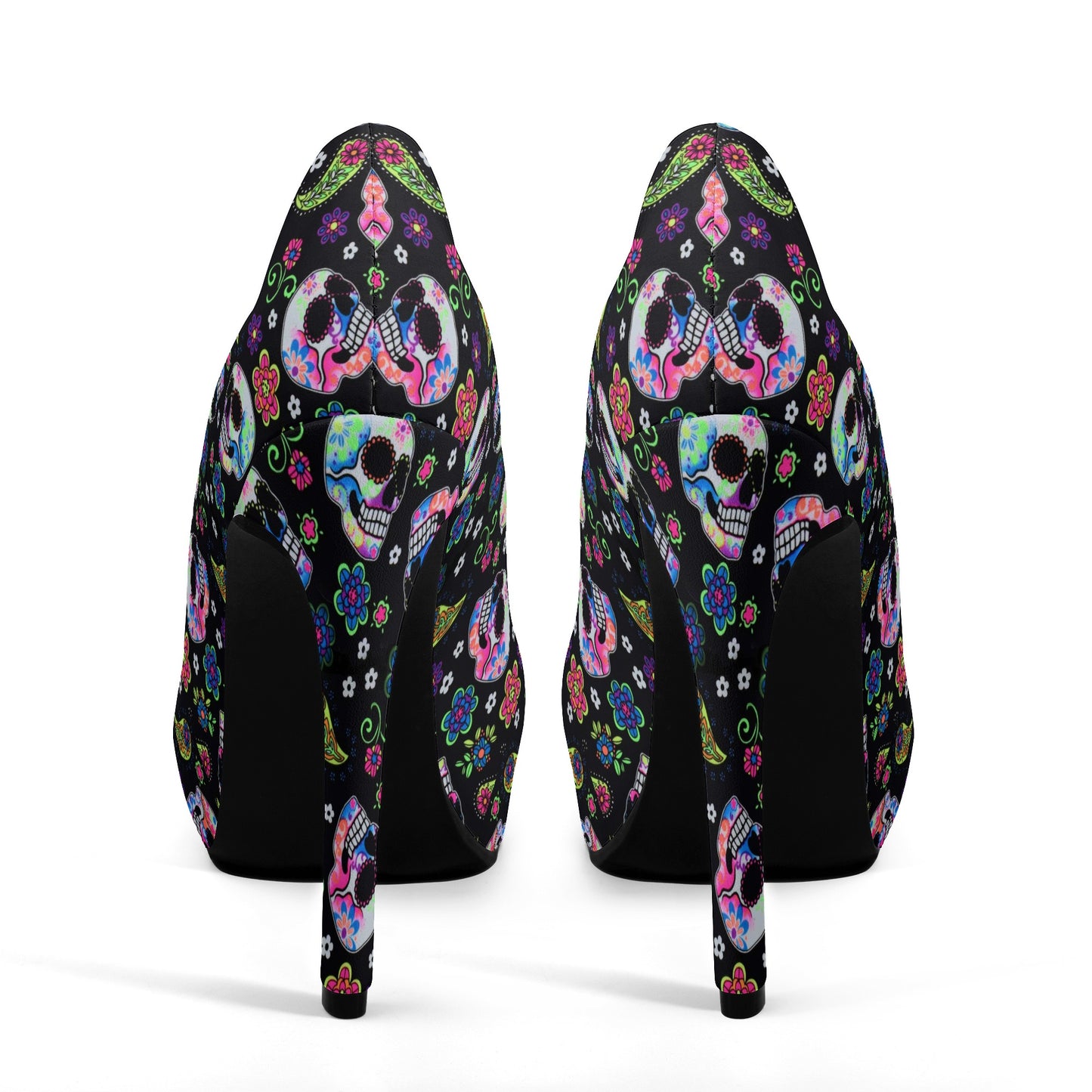 Day of the dead Women Platform Pumps 5 Inch High Heels