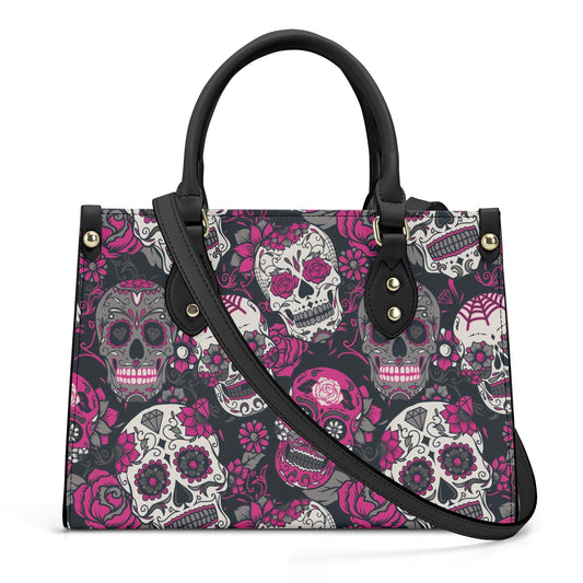 Mexico shoulder bag, floral sugar skull cosmetic bag, day of the dead bag with shoulder strap, cinco de mayo skull wallet, cinco de mayo skull handbag, mexico cosmet