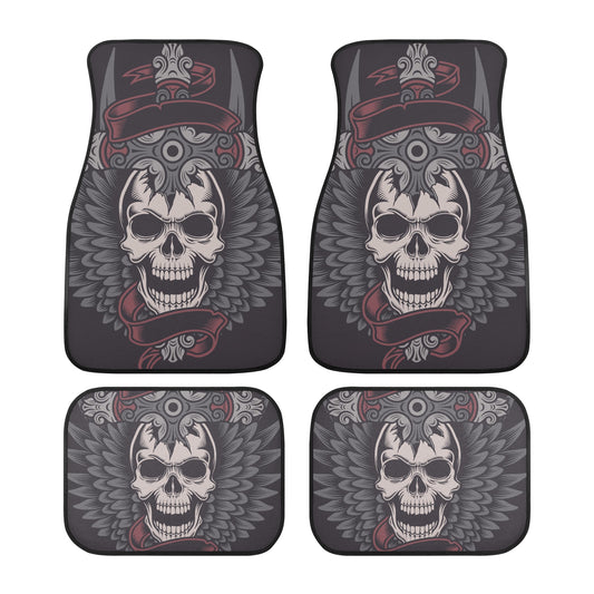 Dia de los muertos skull rug mat for car, calaveras skull car protector, calaveras skull car seat cover full set, mexico front and back car  Back and Front Car Floor Mats