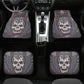 Dia de los muertos skull rug mat for car, calaveras skull car protector, calaveras skull car seat cover full set, mexico front and back car  Back and Front Car Floor Mats