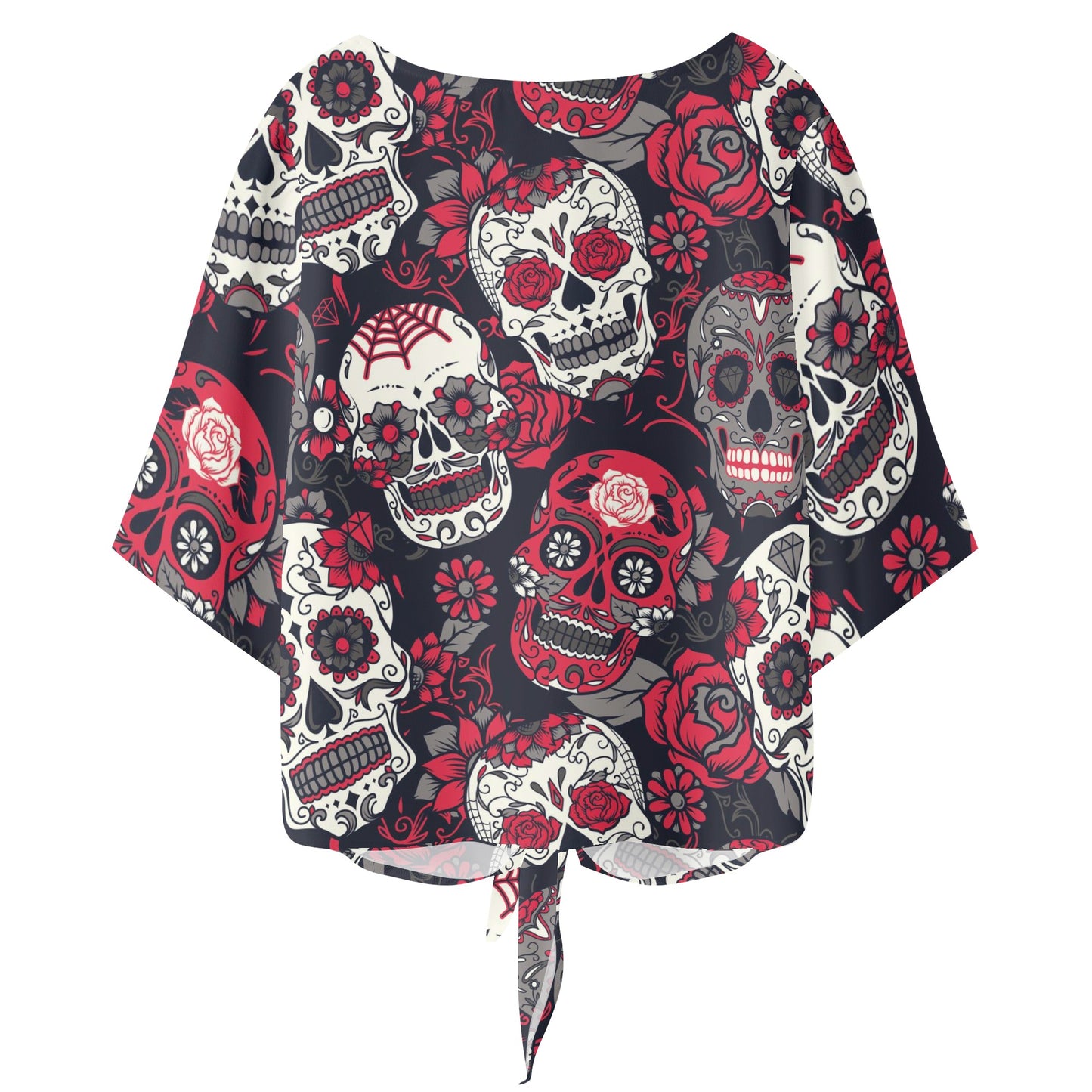 Sugar skull Women‘s’ V-neck Streamers Blouse