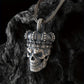 Skull Chain Necklace, Gothic Skull Silvery Necklace, Men'S Pendant, Skull Charm Necklace, Gift for Boyfriend
