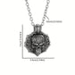 Men's Stainless Steel Gothic Skull Pendant Necklace - Hip Hop Punk Style with Intricate Design, Durable Titanium Steel Chain for Party Wear