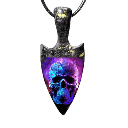 1PC Exquisite And Beautiful Skull Head Pendant Necklace Spear Head Necklace Skull Head Jewelry Men's Necklace Accessories Birthday Party Gifts For Friends And Lovers Jewelry Halloween Christmas Necklace Jewelry Gifts