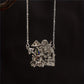 Vintage Mushroom Flower Skull Pattern Pendant Necklace For Women Personality Party Commemorative Gift