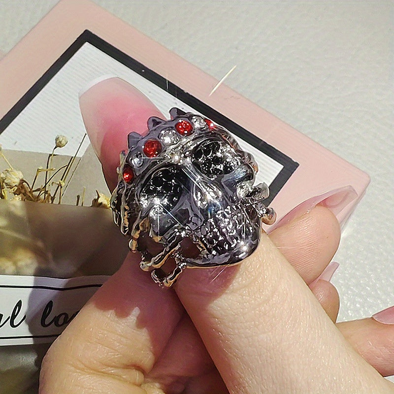 1pc men's domineering street rock punk skull ring