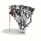 1pc men's domineering street rock punk skull ring