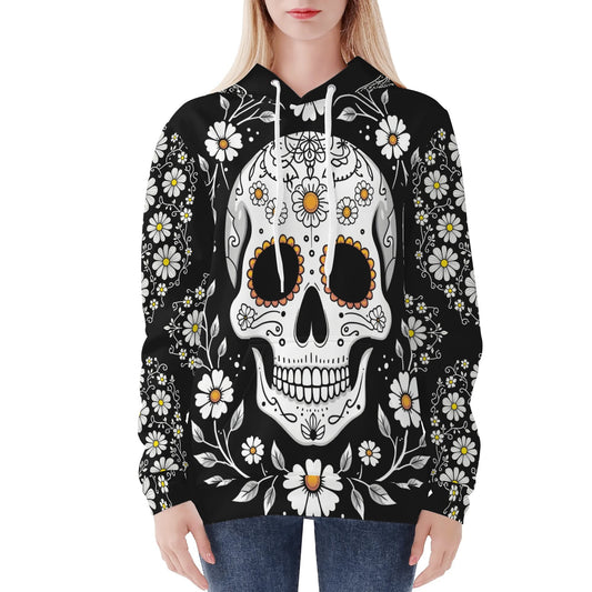 Womens All Over Print Warm Velvet Hoodie