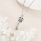 Key Skull Necklace For Women 925 Sterling Silver Gothic Skeleton Necklace Devil Skull Jewelry Gift For Women