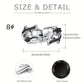 Skull Ring 925 Sterling Silver Adjustable Couple Skull Ring Vintage Gothic Skull Jewelry Gift for Women Men