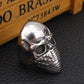 1pc Edgy American Flag Skull Ring - Stainless Steel, Vintage Punk Hip-Hop Style, Polished Finish, Ideal for Halloween & Easter Celebrations