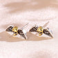 2pc925 Pure Silvery, Silvery Weight About 1g, Skull Wings Earrings, Retro Gothic Punk Style Halloween Party Earrings, Exquisite Holiday Gift