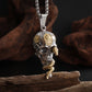 Unique Gothic Snake Wrapped Skull Pendant Necklace - Trendy Street Style Unisex Accessory - The Perfect Everyday Accessory Gift