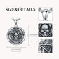 Pentagram Skull Necklace 925 Sterling Silvery Skull Bone Pendant Gothic Skull Jewelry For Men Women