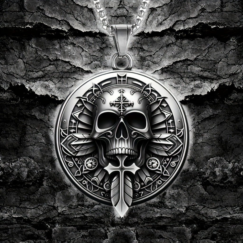 316L Stainless Steel Hell Judge Skull Men's Mighty Fashion Pendant