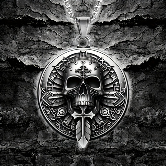 316L Stainless Steel Hell Judge Skull Men's Mighty Fashion Pendant