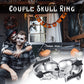 Skull Ring 925 Sterling Silver Adjustable Couple Skull Ring Vintage Gothic Skull Jewelry Gift for Women Men
