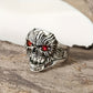 1 Luxurious Retro Skull Ring With Red Cubic Zirconia - Perfect Gift For Christmas, Anniversaries, Birthdays, And Halloween, Copper, Daily Wear, Easter