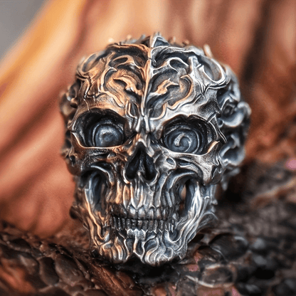 Rock Style Skull Ring with Ghostly Head Design, Perfect for Holiday Parties and Music Festivals, Engraved Ring for Men, Best for Christmas, Perfect for Thanksgiving