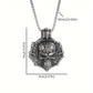 Funky Gothic Skull Pendant Necklace - 316L Stainless Steel, Plated White K, Non-Magnetic No Mosaic Jewelry for Men
