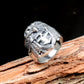 Retro Skull Design Stainless Steel Wide Ring For Men