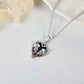 Gothic Skull Necklaces 925 Sterling Silver Gothic Jewelry For Women Black Heart Necklaces Witch Heart Necklaces Y2K Gifts For Women