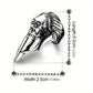 Bold Stainless Steel Men's Punk Ring with Unique Claw Design - Vintage Style, Single Piece