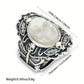 Total Weight 9.8g 1pc Women's Fashion Wide Face Ring 925 Pure Silvery Retro Gothic Style Skull Open Adjustable Ring Suitable for Daily Wear Halloween Surprise Gift First Choice, VIGG