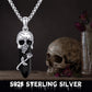 Rose Skull Necklace for Women Halloween Skull Necklace