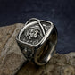 Stainless Steel Men's Ring - Vintage Punk Rock Style with Grim Reaper Skull Design, Single Piece