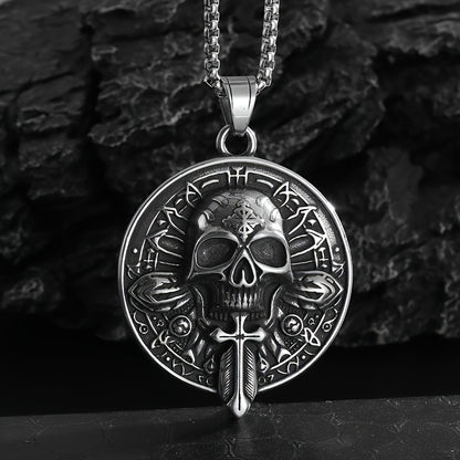316L Stainless Steel Hell Judge Skull Men's Mighty Fashion Pendant