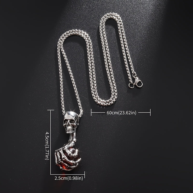 Retro Skull Claw Pendant Male Domineering Rock for Man Trendy Fashion Necklace Jewelry