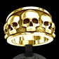 [Size 6-11 Stainless Steel Ring] 1Pc Fine Skull Geometric Personalised Punk Stainless Steel Antique Silvery Ring Men Woman Daily Banquet Bar Size 6-11