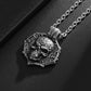 Men's Stainless Steel Gothic Skull Pendant Necklace - Hip Hop Punk Style with Intricate Design, Durable Titanium Steel Chain for Party Wear