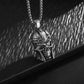 316L Stainless Steel Rebellious Skull Armor Pendant Men'S Hip-hop Punk Necklace Jewelry