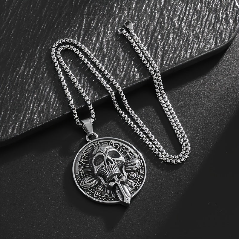 316L Stainless Steel Hell Judge Skull Men's Mighty Fashion Pendant