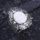 Total Weight 9.8g 1pc Women's Fashion Wide Face Ring 925 Pure Silvery Retro Gothic Style Skull Open Adjustable Ring Suitable for Daily Wear Halloween Surprise Gift First Choice, VIGG