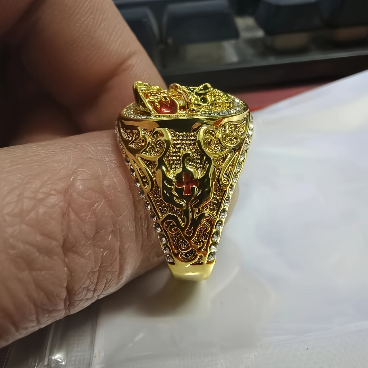 Domineering Men's Fashion Crown Skull Ring, Hip-hop Punk Rock Ring, Domineering Men's Ring, Gift For Boyfriend's Father