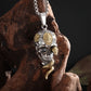 Unique Gothic Snake Wrapped Skull Pendant Necklace - Trendy Street Style Unisex Accessory - The Perfect Everyday Accessory Gift