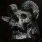 1pc Dark Retro Goth Punk Stainless Steel Ring Demon Satan Goat Skull Ring Men Neutral Motorcycle Ring Jewelry Accessories Party Jewelry