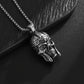 316L Stainless Steel Rebellious Skull Armor Pendant Men'S Hip-hop Punk Necklace Jewelry